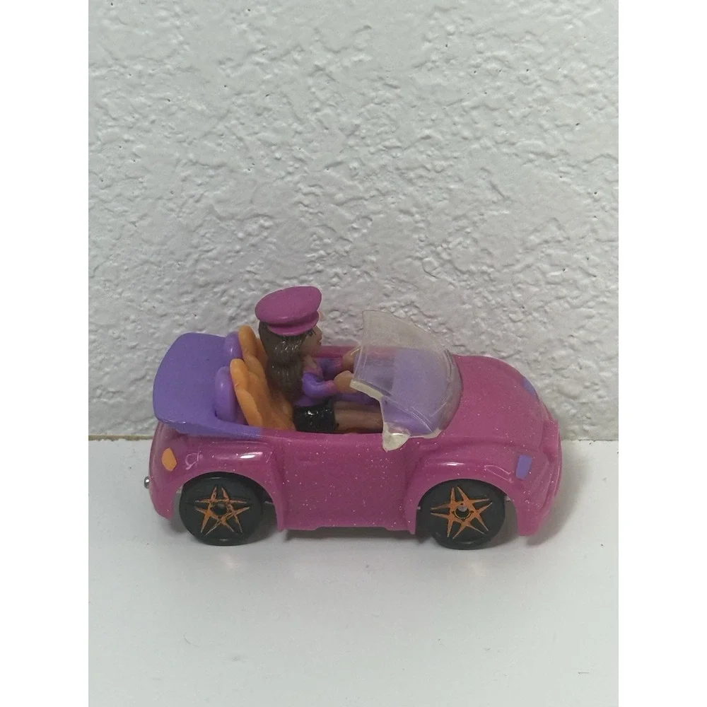 Mattel 2007 Polly Pocket Wheels Car #3 Convertible W/ Driver Figure